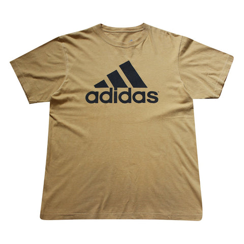 Beige Adidas Logo Tee